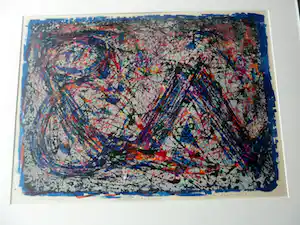 Jan Bezemer - Kleurenlitho: Titel : Metamorfose. Uit 1960. slechts 3 van gemaakt vendu pour 50€ !