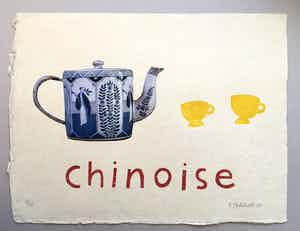 Klaas Gubbels - houtdruk ‘ Chinoise ’ - 2010 - oplage 18 ex verkocht voor € 395!