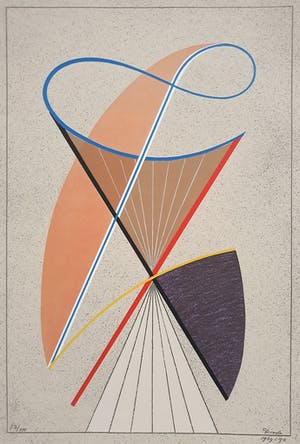 Cesar Domela - Harmonisch abstracte compositie, zeefdruk kopen? Bied vanaf 195!