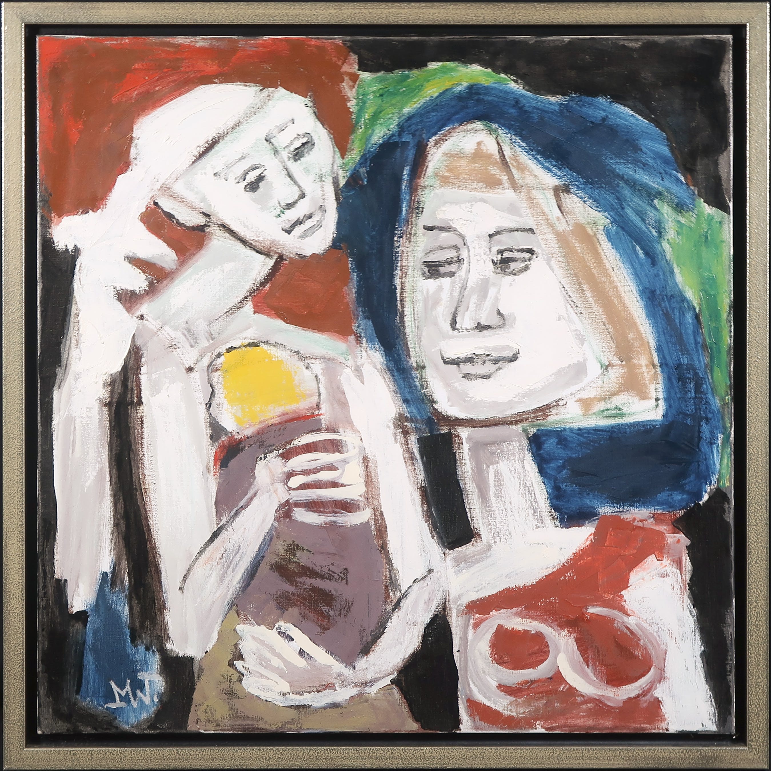 Martin van Wordragen - Olieverf op doek, Drie generaties - Ingelijst (Groot) kopen? Bied vanaf 600!