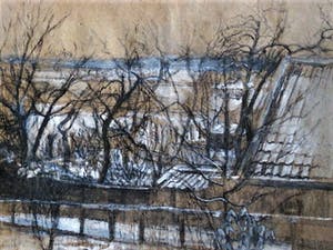 Chris Jansen - Grote 1952 Gem.Techniek "Winter te Westzaan" van jong gestorven Zaanse schilder kopen? Bied vanaf 30!