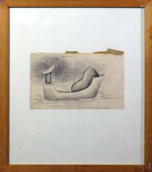 Otto Egberts - Potloodtekening, Nacht en macht van de romantiek sold for € 70!