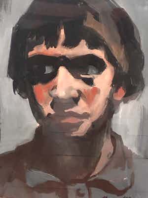 Marten Klompien - Jongens portret (met lijst) verkocht voor € 145!