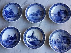 Royal Goedewaagen - 6 Delftsblauwe wandborden verkocht voor € 10!