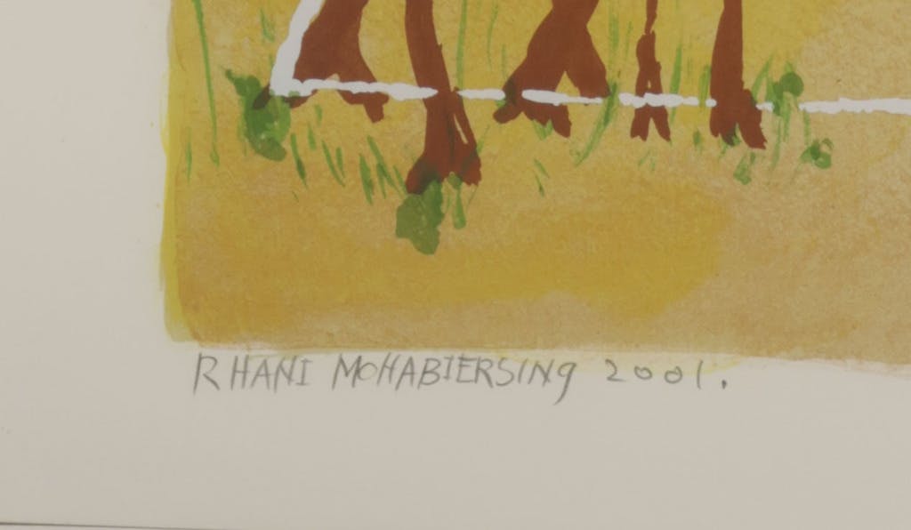 Rhani Mohabiersing - Rhani Mohabiersing: Tweeluik: 2x Litho, Z.T. - Ingelijst kopen? Bied vanaf 40!