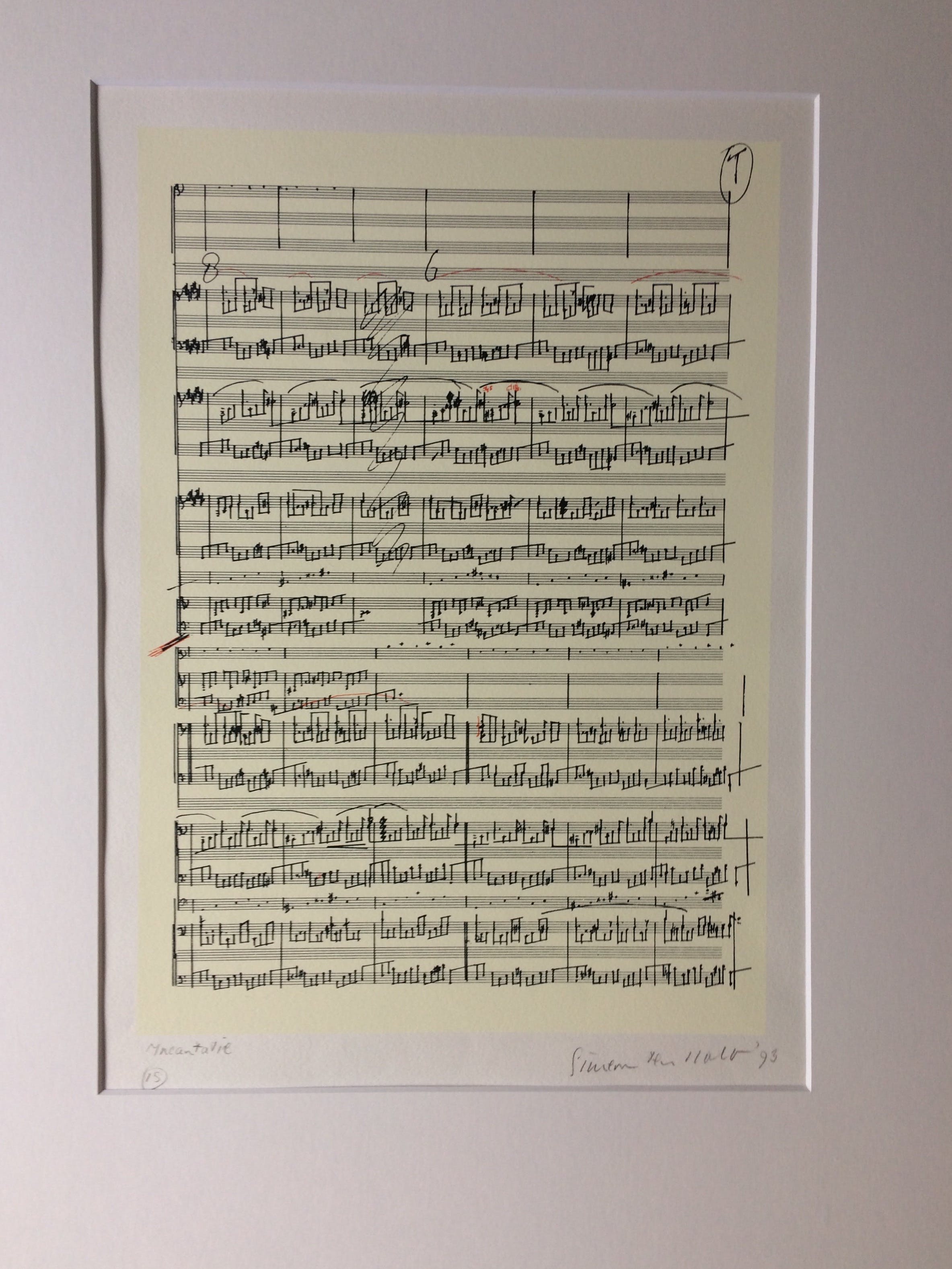 Niet of onleesbaar gesigneerd - Simeon ten Holt, Zeefdruk van compositie Incantatie kopen? Bied vanaf 1!