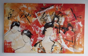 Dario Bosa - Mystic Woman Acrylverf op doek, Gemengde techniek - Handgesigneerd kopen? Bied vanaf 395!