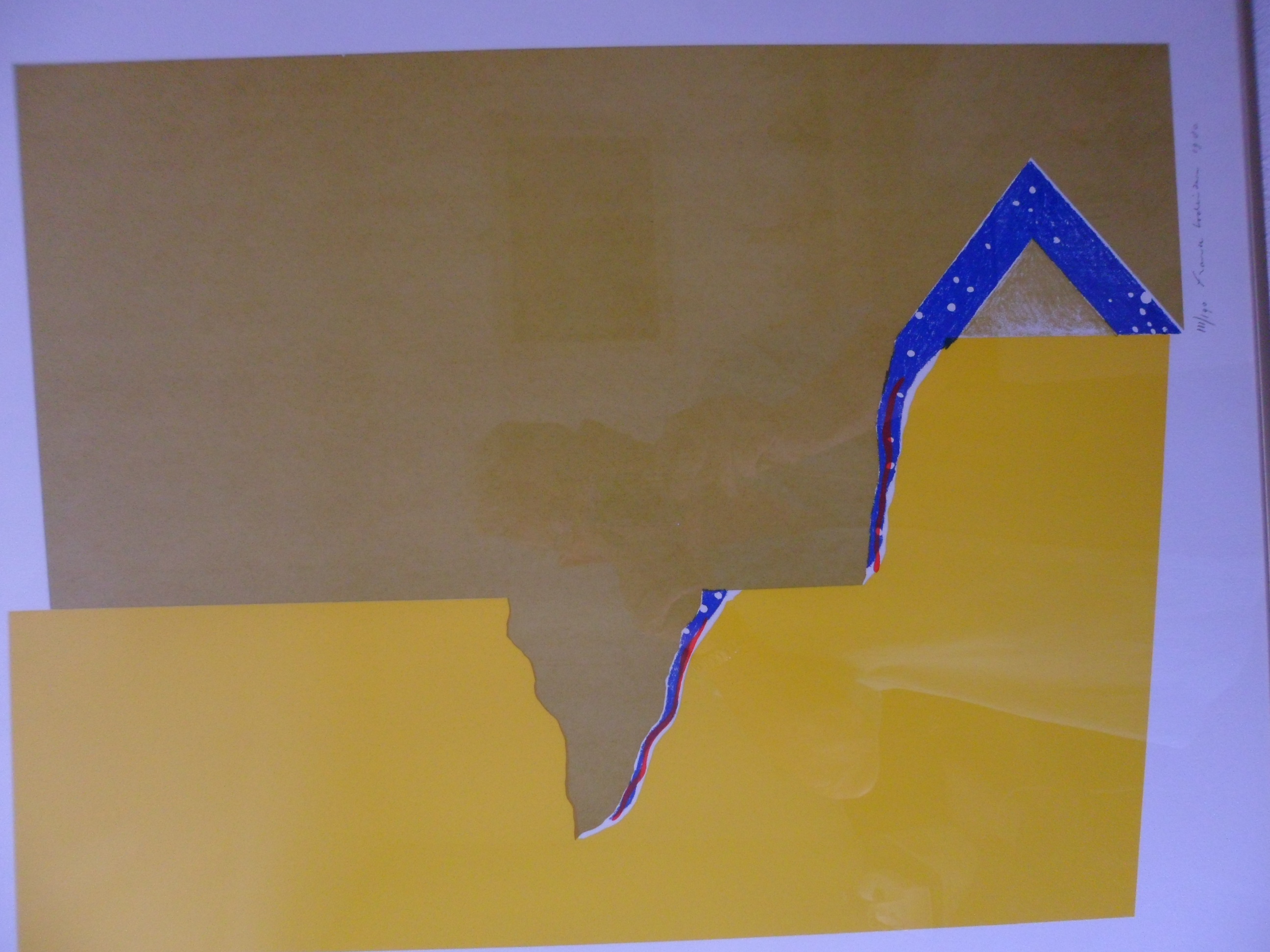 Frank Lodeizen - Abstracte compositie, Kleurenzeefdruk kopen? Bied vanaf 40!