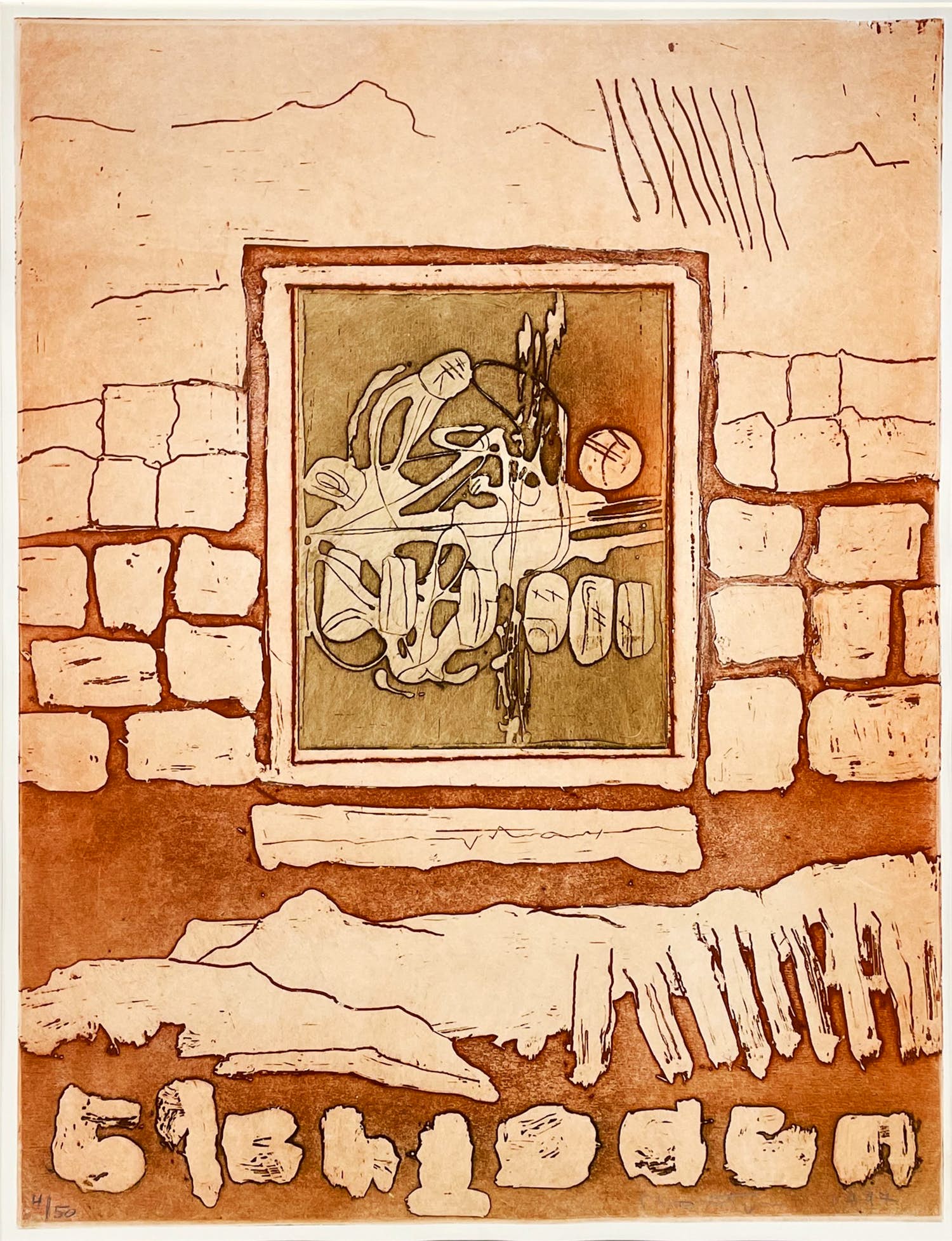 Jan Montyn - Grote ets, Vallée de Merveille verkocht voor € 100!