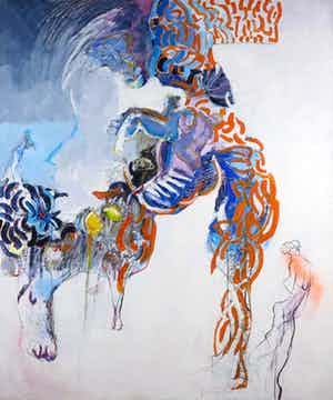 Franscz Witte - Acryl op doek, Pracht en Praal (Groot) verkocht voor € 150!