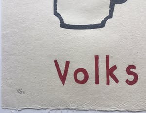 Klaas Gubbels - houtdruk ‘Volksbond’ - 2010 - oplage 19/25. kopen? Bied vanaf 295!