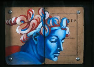 Jan Bollaert - Gemengde techniek op kaft, Blue Angel - Ingelijst kopen? Bied vanaf 50!