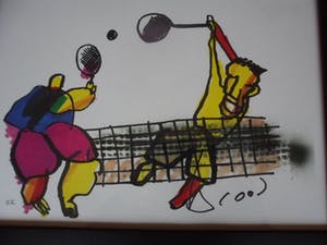 Herman Brood - Zeefdruk. Titel, "Tennissers ". kopen? Bied vanaf 175!