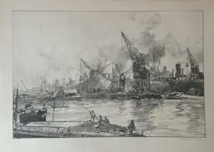 Johan Hendrik van Mastenbroek - Havengezicht Rotterdam kopen? Bied vanaf 50!