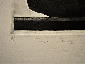 Niet of onleesbaar gesigneerd - Intrigerende Duitse (?) ETS "Wände VII" zeer kleine oplage - gesigneerd kopen? Bied vanaf 1!