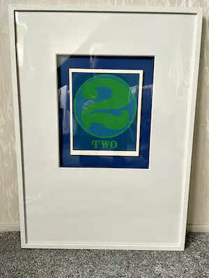 Robert Indiana - Zeefdruk, Two (uit 'Numbers') - Ingelijst kopen? Bied vanaf 175!