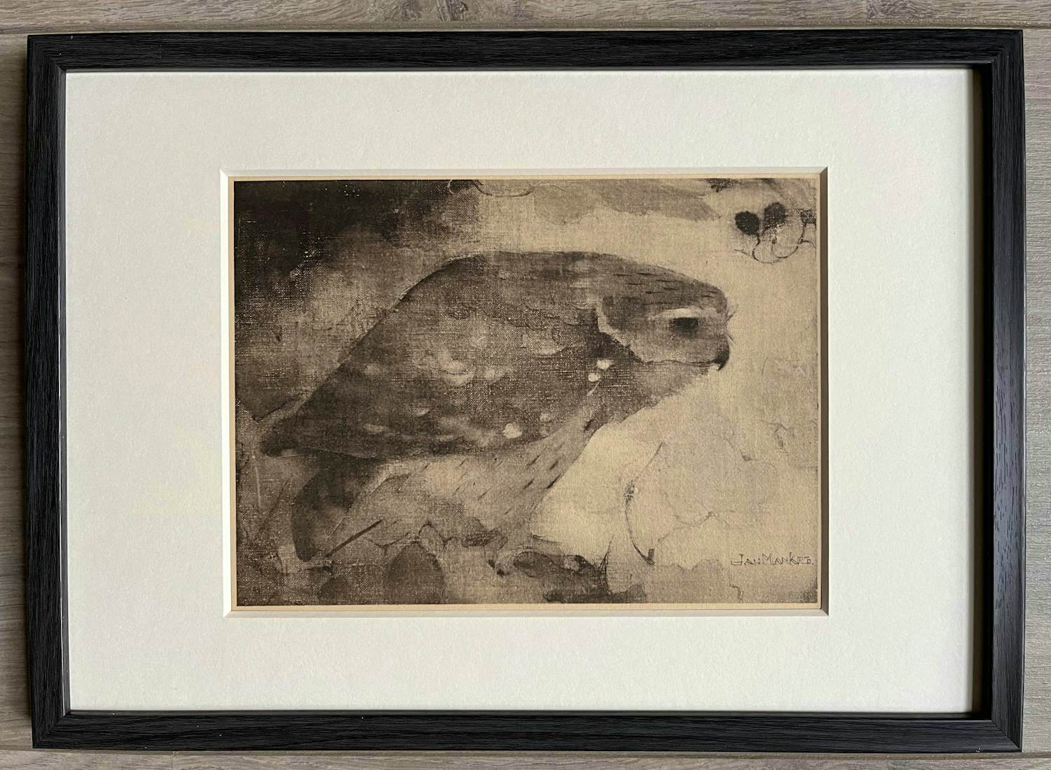 Jan Mankes - Originele Heliogravure Roofvogel op Tak 1923 kopen? Bied vanaf 165!
