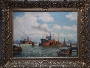 Pieter Wagemans - Havengezicht Rotterdam kopen? Bied vanaf 345!