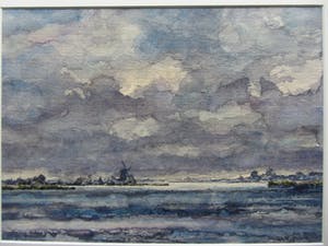 Jan Bom - Aquarel - Rottemeren kopen? Bied vanaf 65!