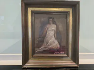 Josy-Ann Pirson - Naaktportret met doorschijnend wit kleed kopen? Bied vanaf 225!