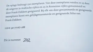 Frank Dekkers - 2x: gesigneerd/genumm. boek & extra boek uit 2001 -->gratis verzending NL kopen? Bied vanaf 50!