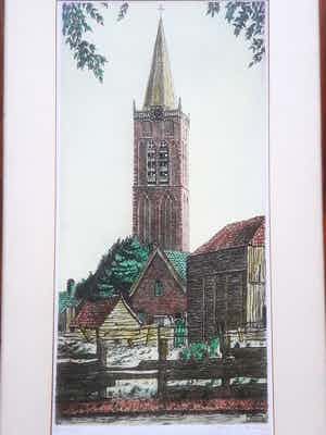 Johan Marie Bennik - Wijkertoren te Beverwijk. (1931) verkocht voor € 39!