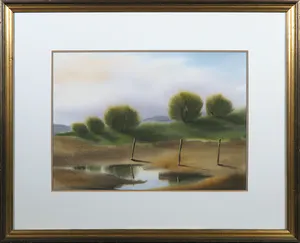 Ferenc Dezso - Aquarel, Landschap - Ingelijst kopen? Bied vanaf 1!