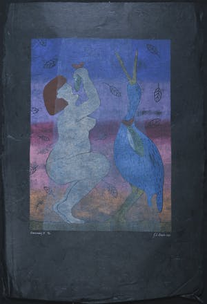 Geertje Briels - Houtdruk op geschept papier, Overlevering II kopen? Bied vanaf 1!