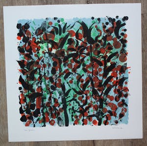 Jef Diederen - Litho: Kleine tuin II- 1990 kopen? Bied vanaf 65!