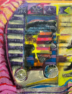 Astrid Engels - handgesigneerde zeefdruk | 'zonder titel' | 1993 kopen? Bied vanaf 1!