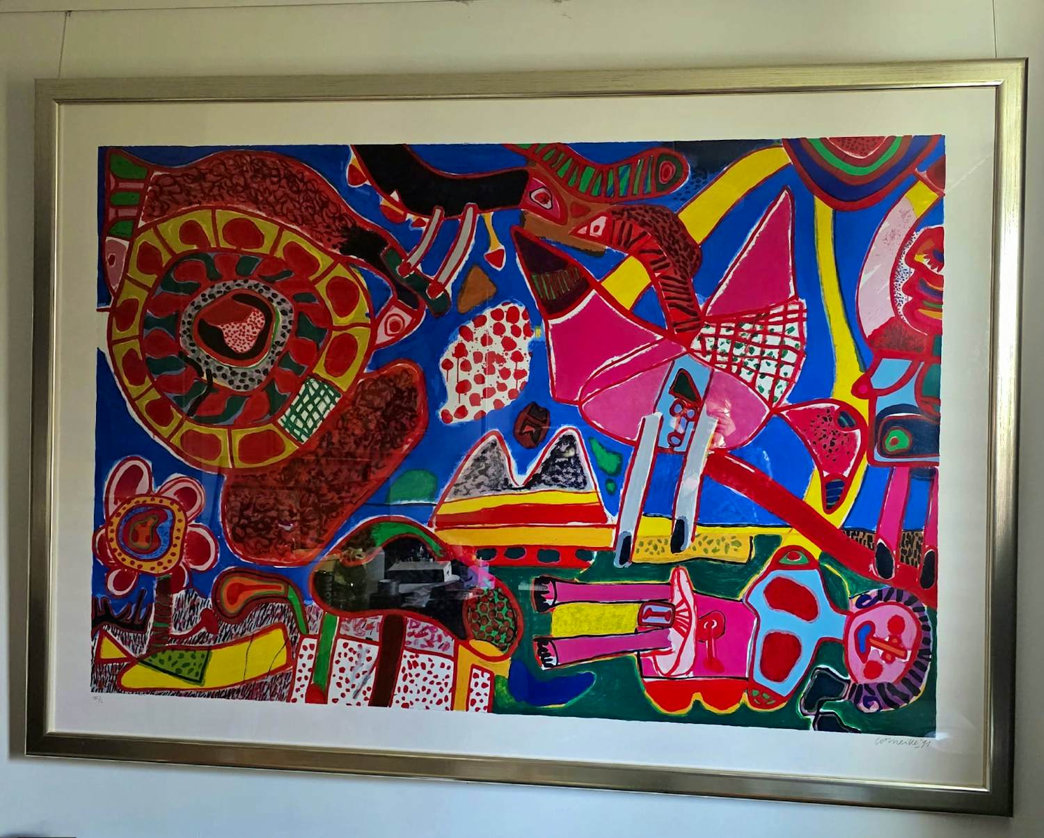 Corneille - Tuin der Lusten / Jardin des Delices XXL Groot - Handgesigneerd - 1991 - 11/50 kopen? Bied vanaf 1850!