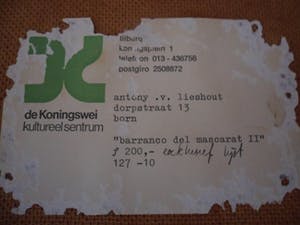 Antony van Lieshout - Litho. titel, "Baranco del Muscarat". kopen? Bied vanaf 30!