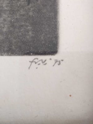 Niet of onleesbaar gesigneerd - Oude Tak Ets-aquatint 1975. kopen? Bied vanaf 10!