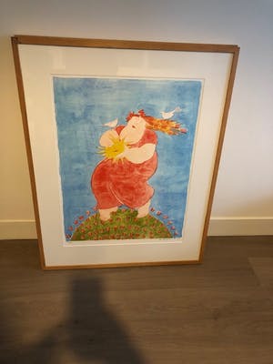 Ada Breedveld - Zeefdruk, Titel, "Morning Glory". kopen? Bied vanaf 75!