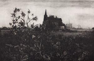 Simon Koene - Kerk met grasklokje (zomer) kopen? Bied vanaf 35!