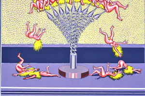 Frank Maieu - Schouwgarnituur - Zeefdruk - Gesigneerd - 54x42 cm - 1977 kopen? Bied vanaf 65!
