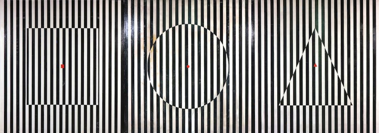 Pim Lenos - Acryl op paneel, Geometrisch drieluik (Zeer groot) kopen? Bied vanaf 100!