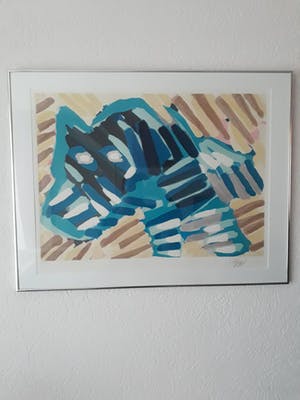 Karel Appel - Handgesigneerde Litho, mooi ingekaderd kopen? Bied vanaf 450!