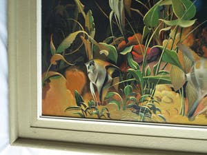 J.B. Palsen - Olieverf op doek , Tropische vissen in aquarium - ingelijst – ca 1960 kopen? Bied vanaf 50!