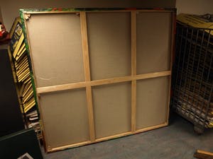 Niet of onleesbaar gesigneerd - Acrylverf op doek XXL , Abstract – 185 x 200 cm kopen? Bied vanaf 1!