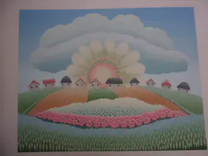 Ivan Rabuzin - Zeefdruk, Landschap kopen? Bied vanaf 35!