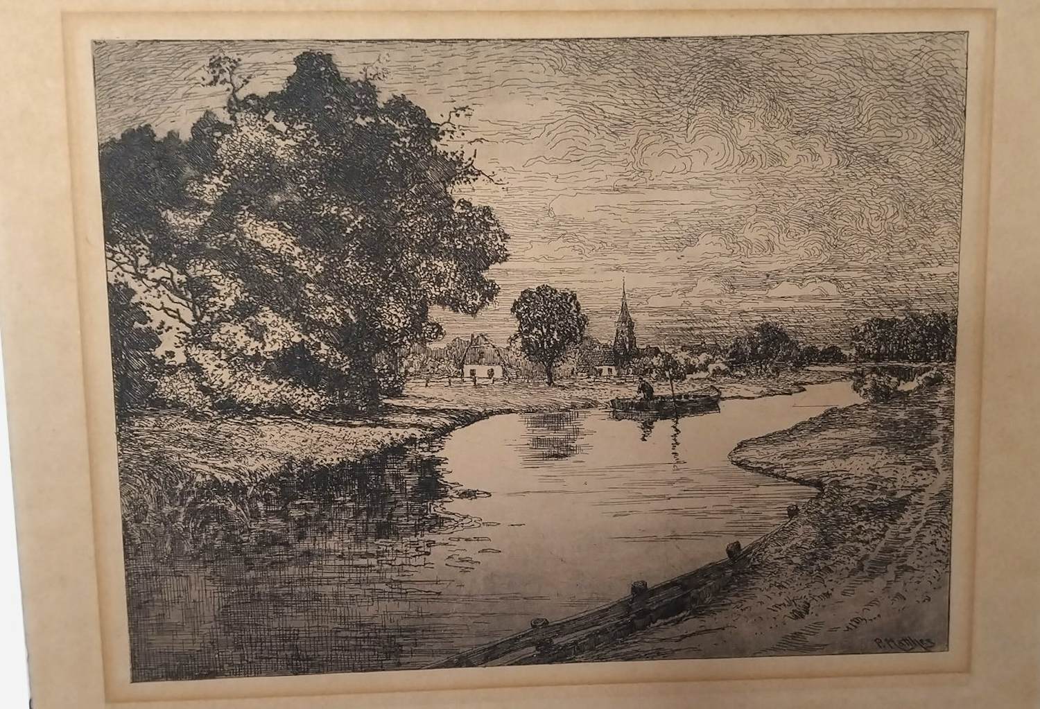 Oskar Paul Matthes - Nederlands rivierlandschap kopen? Bied vanaf 45!