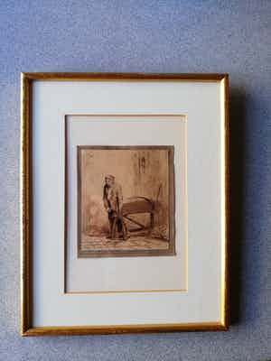 Jan Weissenbruch - Kunstwerk in Oost Indische Inkt verkocht voor € 105!