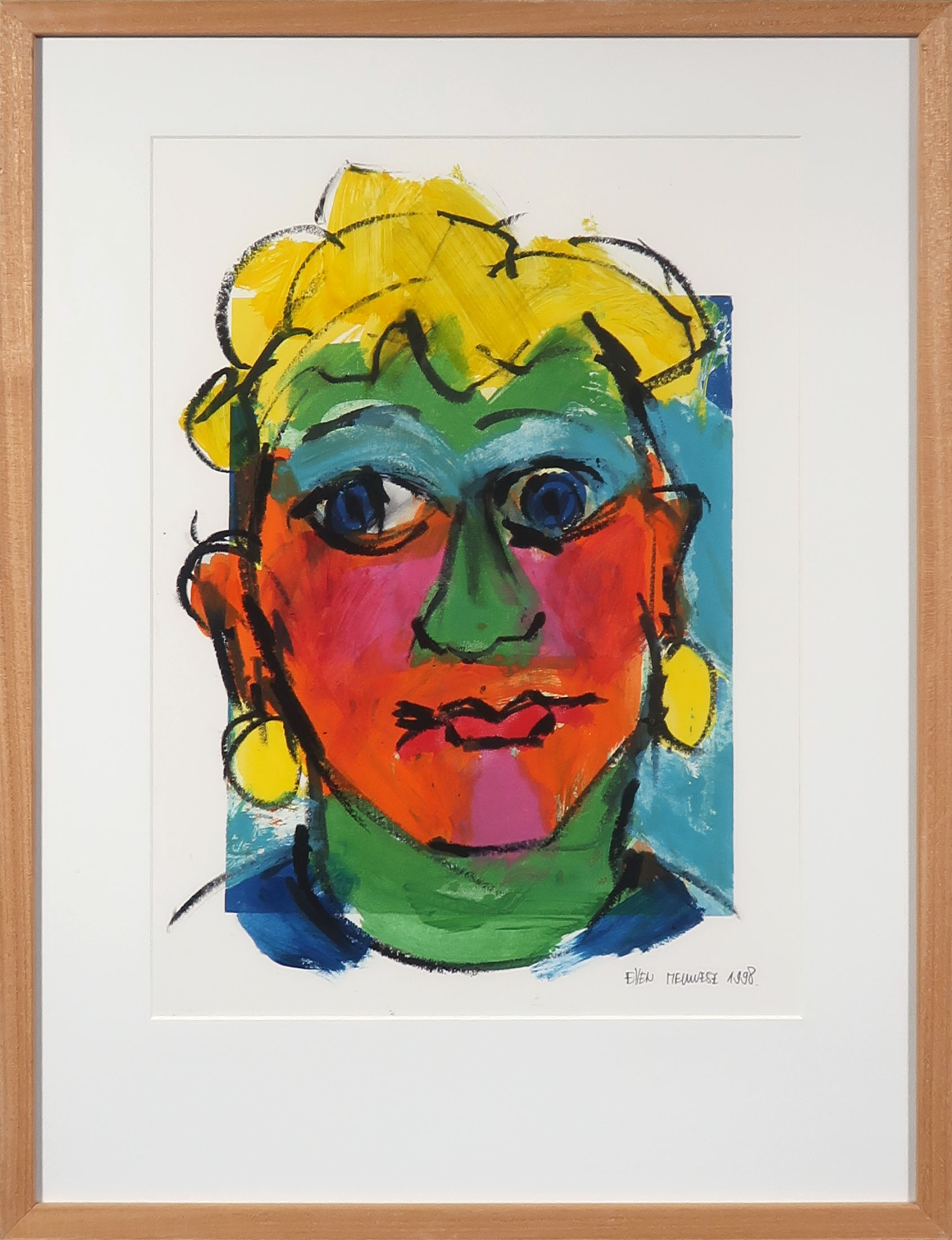 Ellen Meuwese - Gemengde techniek op papier, Portret - Ingelijst kopen? Bied vanaf 1!