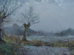 Gerard Cox (jr.) - Polderlandchap met knotwilgen. kopen? Bied vanaf 75!