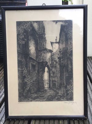 Niet of onleesbaar gesigneerd - C4000-4 - Stadsgezicht kopen? Bied vanaf 1!