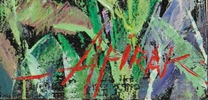 Niet of onleesbaar gesigneerd - Acryl op doek, Rijstvelden - Ingelijst kopen? Bied vanaf 1!