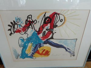 Lucebert - COBRA-COMPOSITIE / KLEURLITHO / 71x86cm / KADER / SIG kopen? Bied vanaf 250!