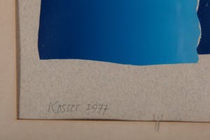 Wim Koster - Abstrakt VII - 1/1 - 1977 - linosnede - BKR Zaanstad kopen? Bied vanaf 20!