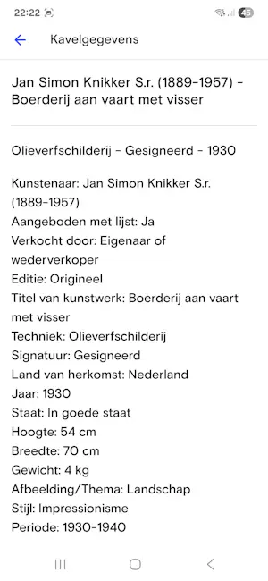 Jan Simon Knikker (sr.) - Boerderij met visserman kopen? Bied vanaf 175!